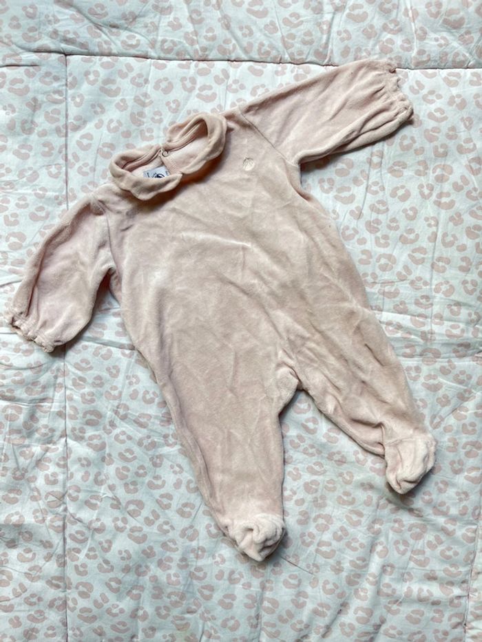 Pyjama grenouillère Petit Bateau rose 3 mois