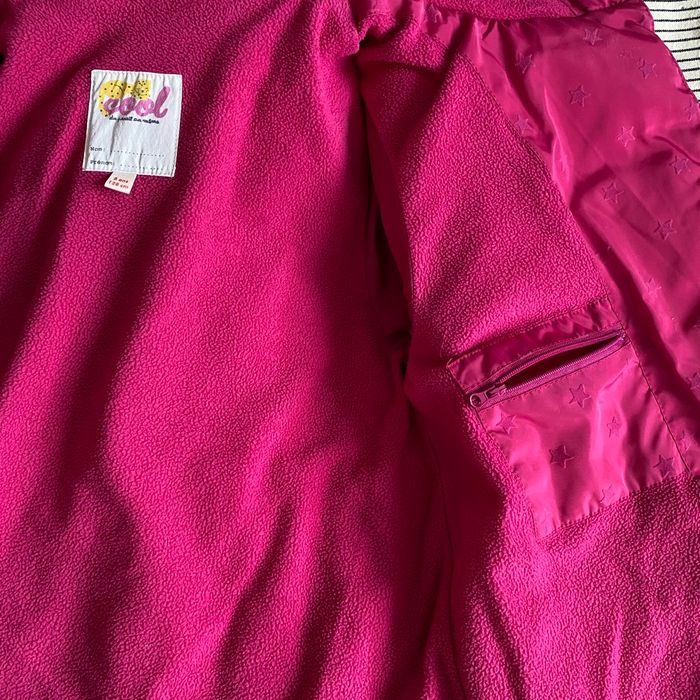 Manteau étoiles rose - taille 08 ans - photo numéro 3