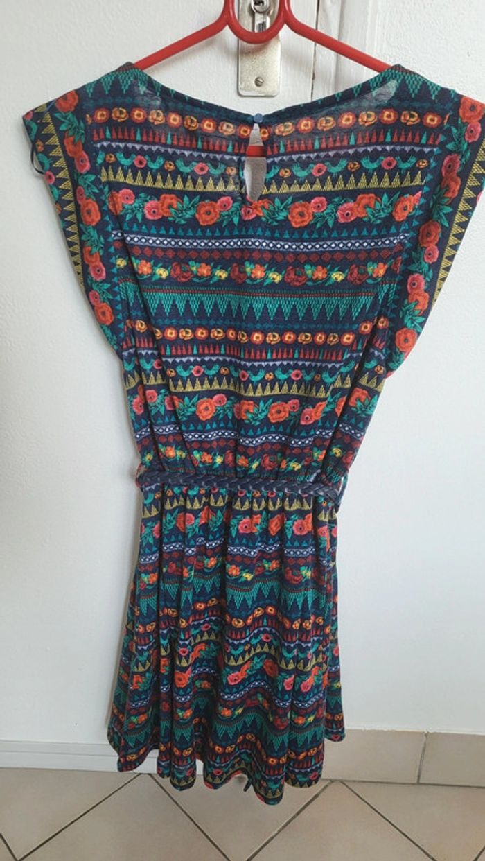 Robe bleu a motifs taille M - photo numéro 5