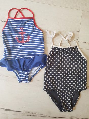 Lot de 2 maillots de bain zara une pièce fille 2/3ans