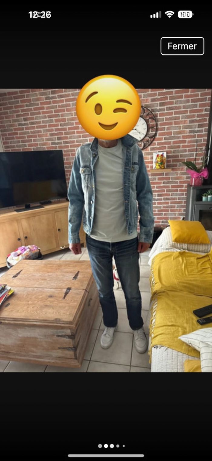 Blouson homme jean taille m - photo numéro 3