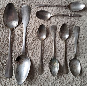 🍽 Lot d'anciennes cuillères en métal argenté