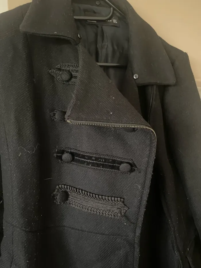 Manteau long noir Zara - photo numéro 2