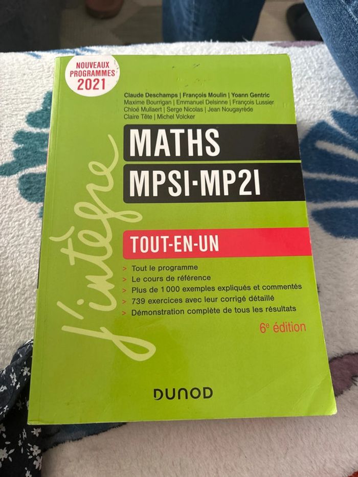 Maths MPSI-MP21- Dunod - tout en un