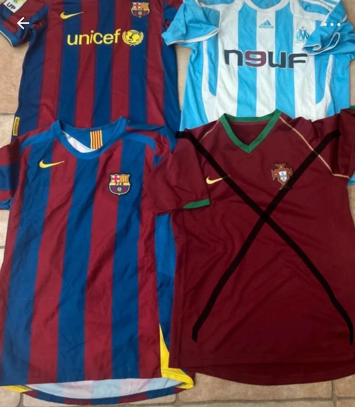 Lot de 3 maillots foot 12/13 ans