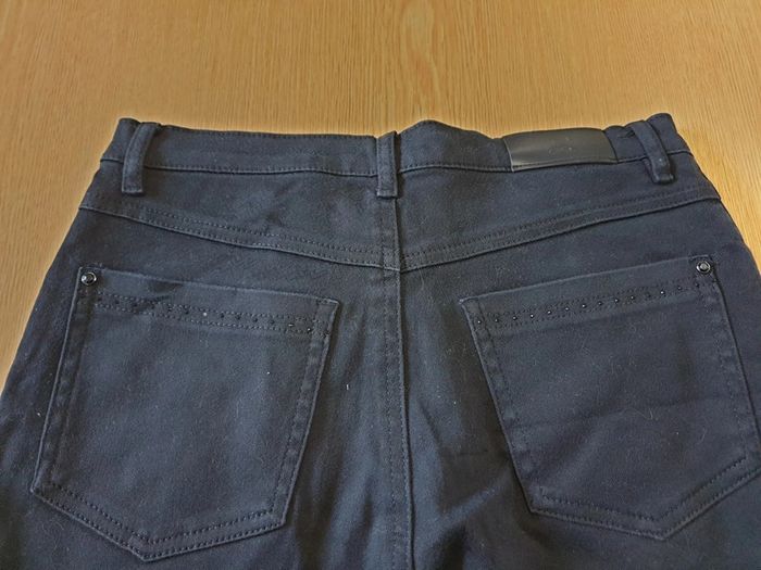 Pantalon en toile femme Carla Simoni T36 long 104cm noir - photo numéro 3