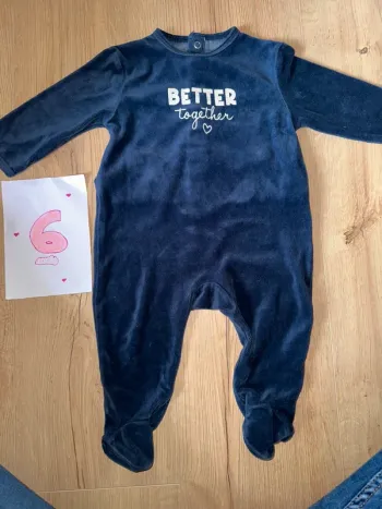 Pyjama en velours 6 mois