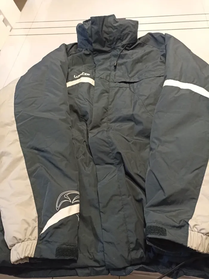 Veste de ski bleu marine et beige homme XXL