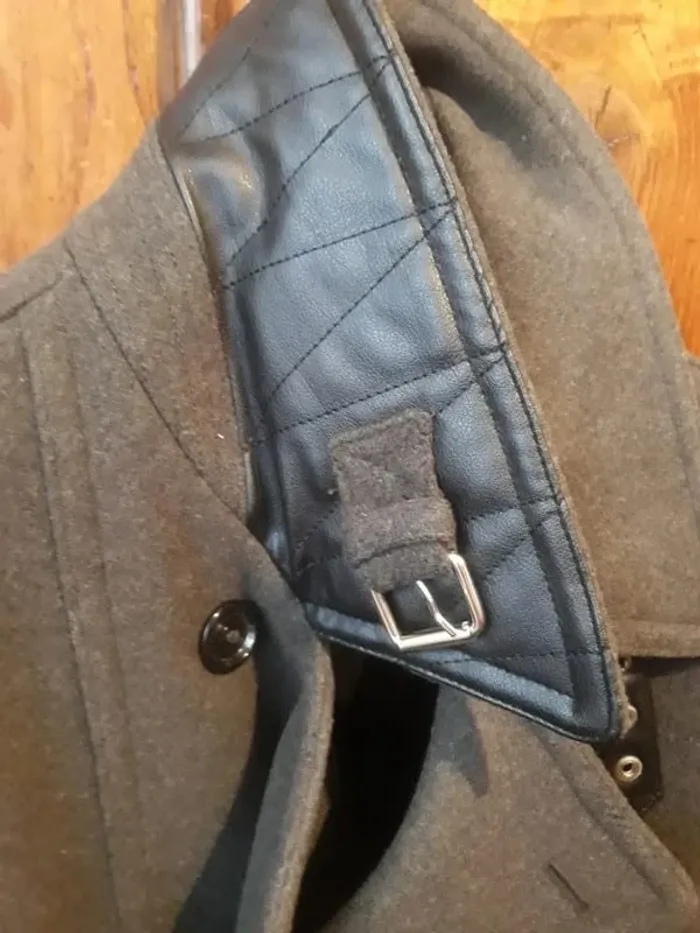 Manteau croisé slim kaki Zara Man taille XXL - photo numéro 5