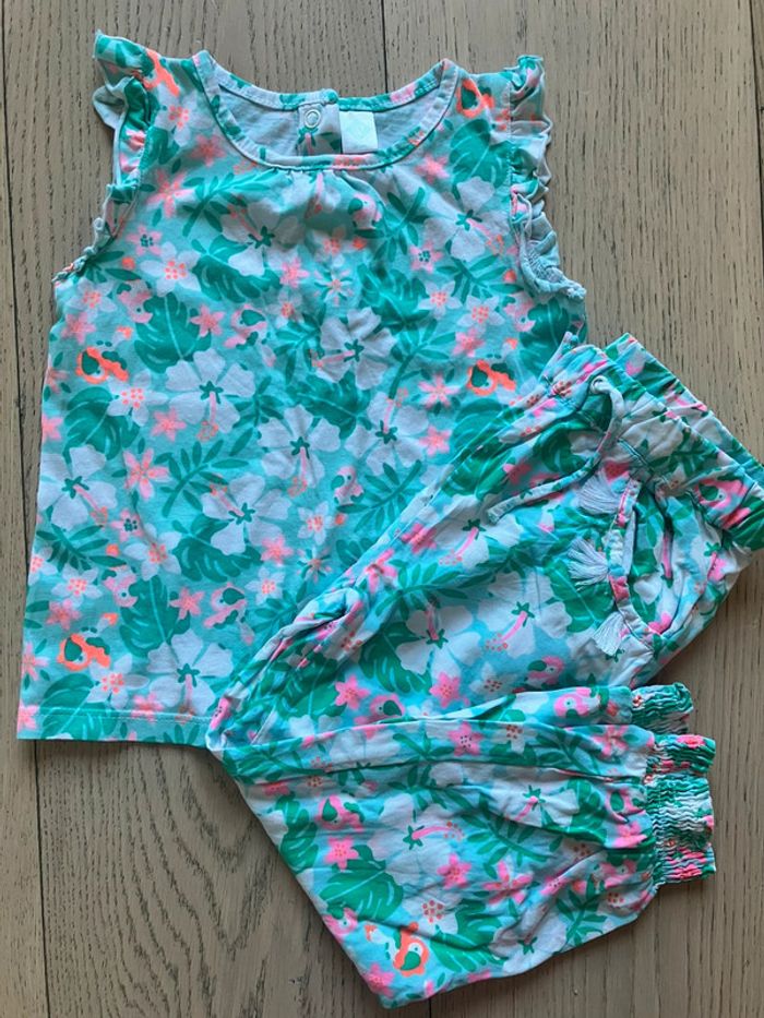 Ensemble tee-shirt + pantalon souple léger été 36mois/3 ans TEX
