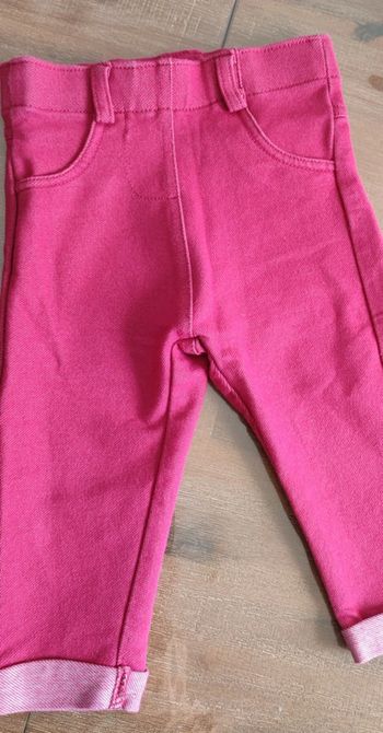Legging imitation jean rouge 12 mois