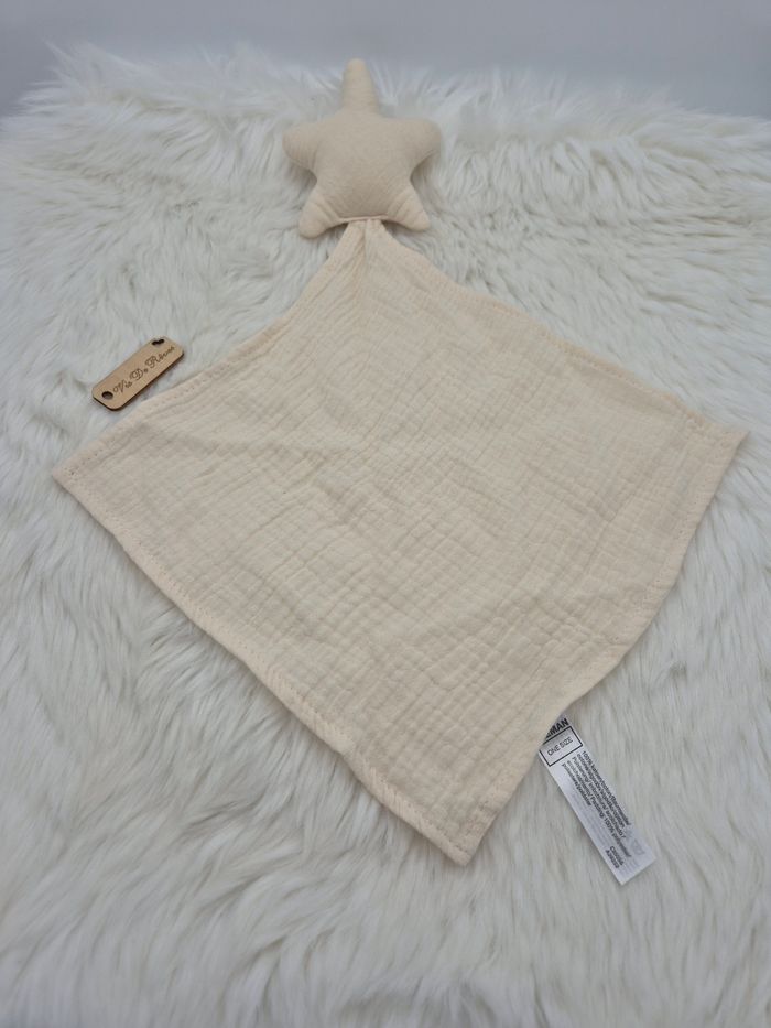 Doudou plat lange étoile Zeeman Beige Écru - photo numéro 1