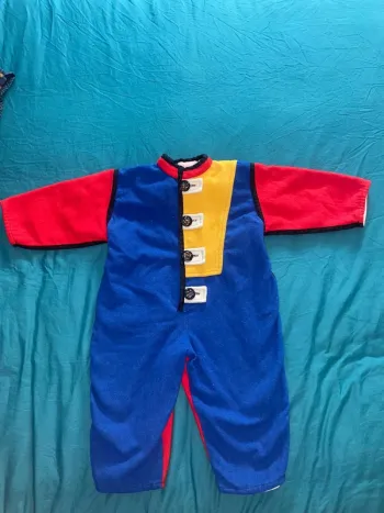 Combinaison mixte vintage 2 ans en laine