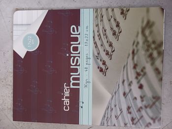 cahier de musique 48 pages 17x22 cm
