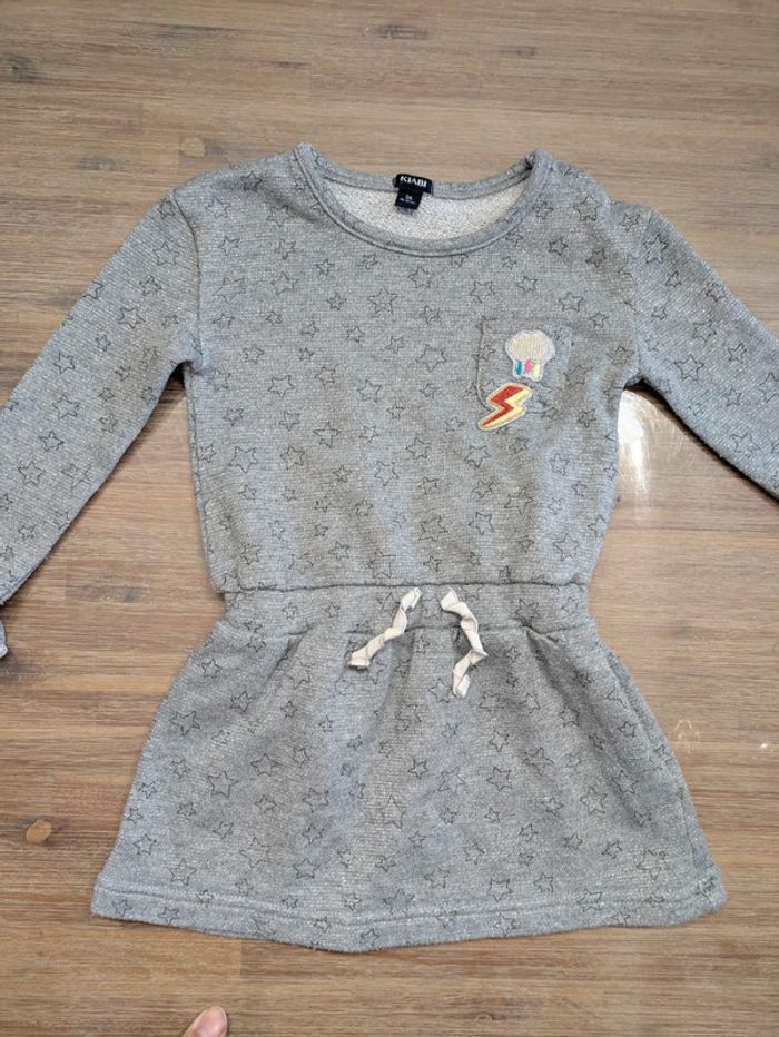 Robe gris argenté 3 ans