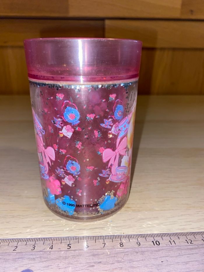 Lot vaisselle Barbie assiette bol verre gobelet plastique Mattel 1995 service thé théière - photo numéro 3