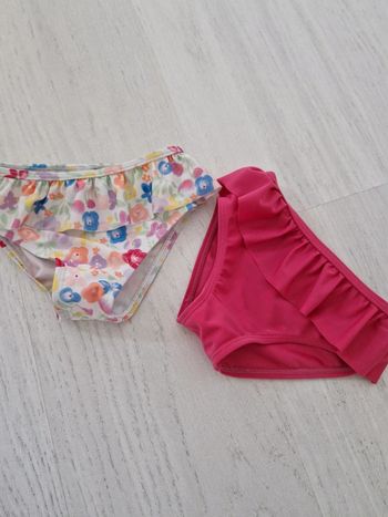 Lot de 2 culottes de bain fille 12m