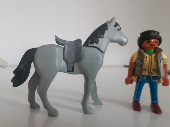 Playmobil lot animaux personnage cheval poney poulain cavalière écuyere - photo numéro 5