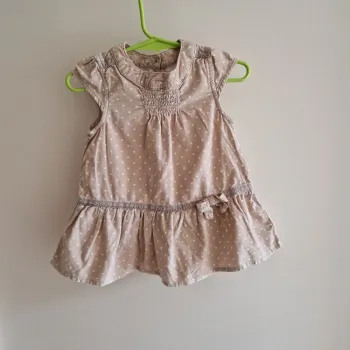 9 mois robe beige velours