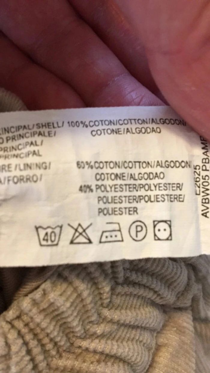 Pantalon en velours garçon beige 3 mois Kiabi - photo numéro 6