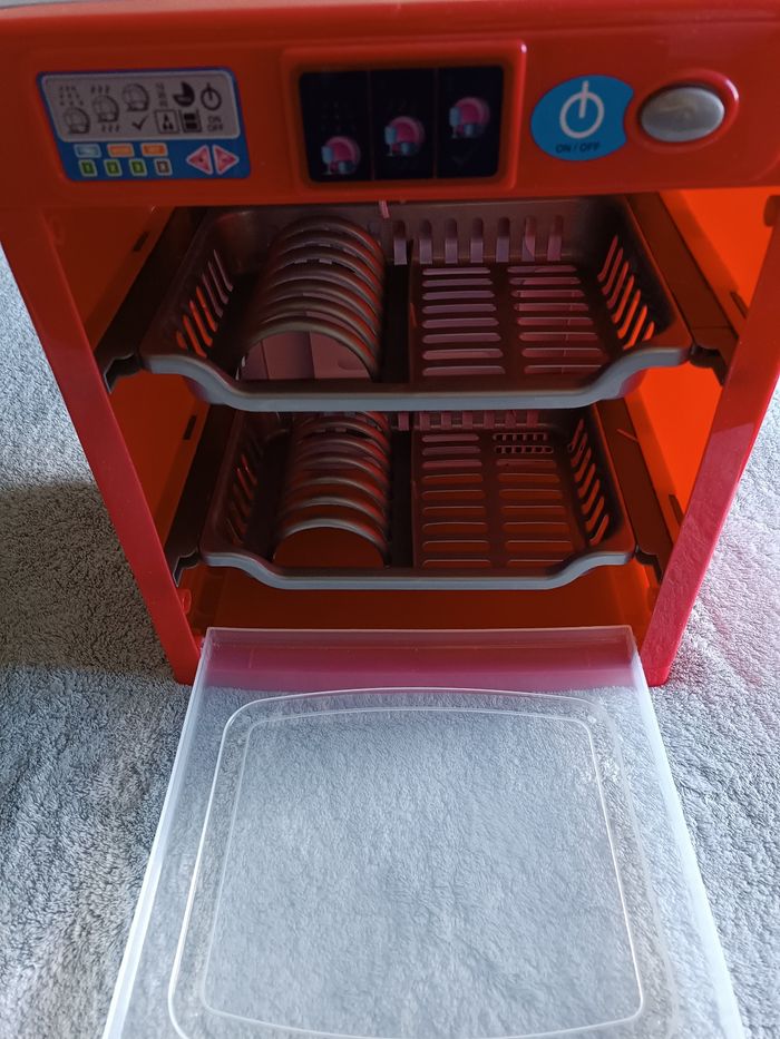 Lave-vaisselle jouet rouge avec effets sonores 🔴🍽️ - photo numéro 4