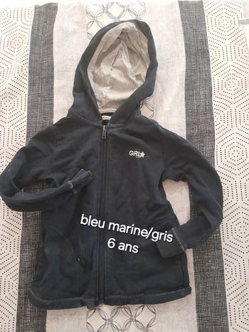 Gilet bleu Marine fille 6a