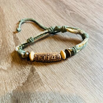 Bracelet 1314 | vert & marron 🌿
