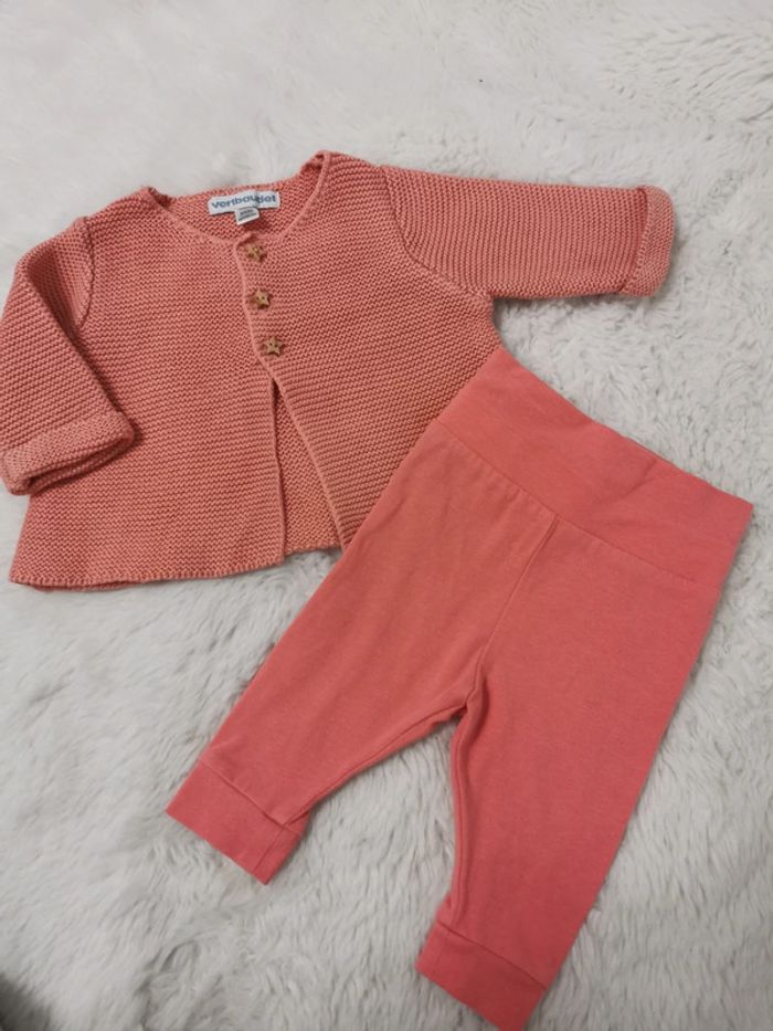 Ensemble Gilet maille et Legging Vertbaudet