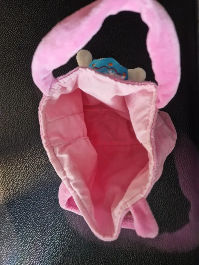 Petit sac tout doux Gipsy rose avec mouton en relief - photo numéro 3