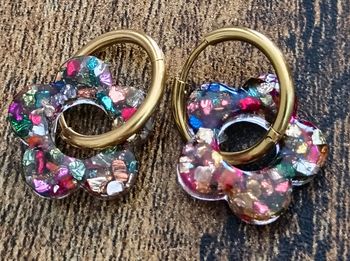 Boucles d'oreilles faites mains