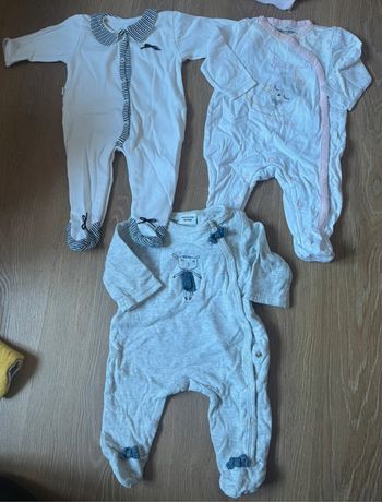 Lot 3 pyjamas coton 1mois