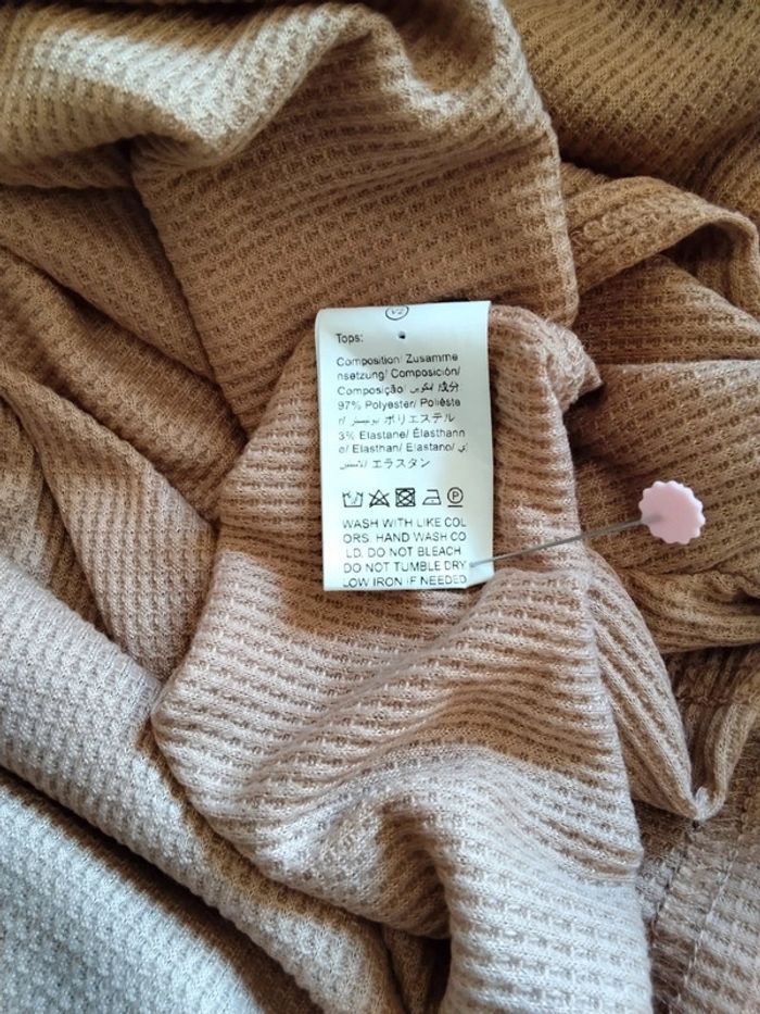 Polo manches longues gauffré - photo numéro 6