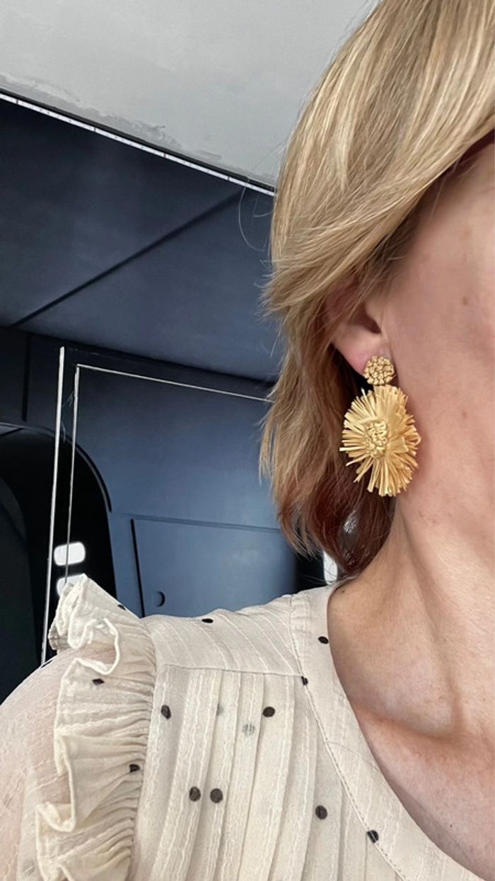 Boucles d’oreilles en raphia Aelie - photo numéro 4