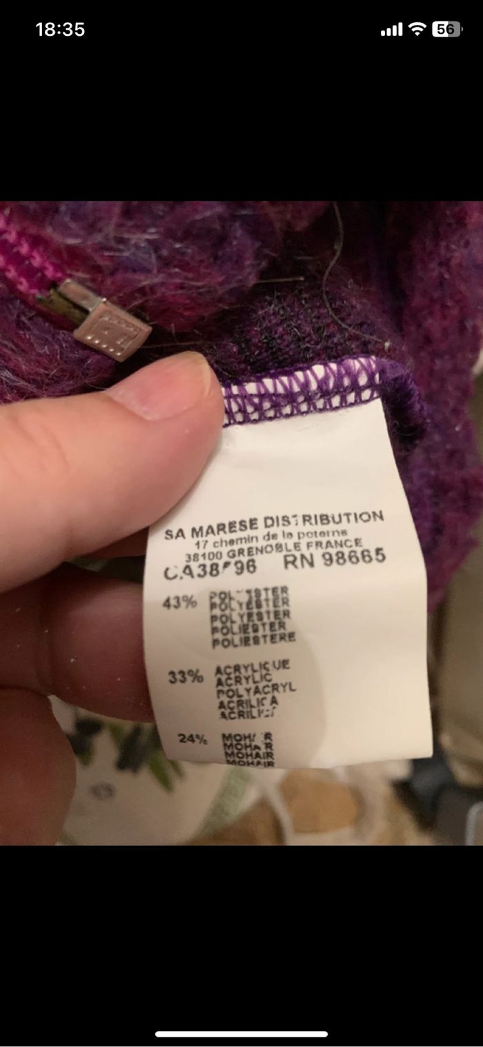 Gilet, zippé, mauve, en taille huit ans et de marque Marese. - photo numéro 5