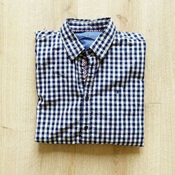 Tom Tailor Chemise Design Vichy Homme Bleu Exclusive Vintage Collection Urban (Taille L)