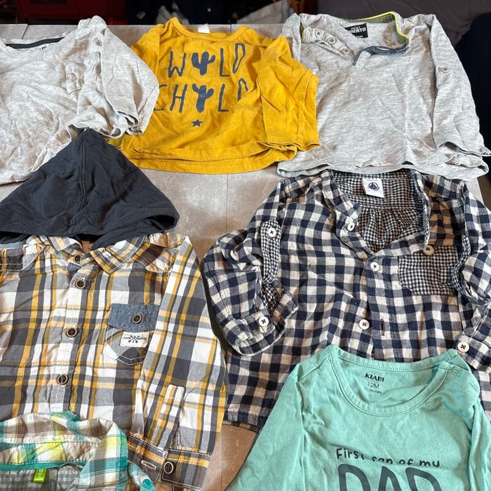 Lot 13 t-shirt haut manche longue taille 12 mois - photo numéro 4