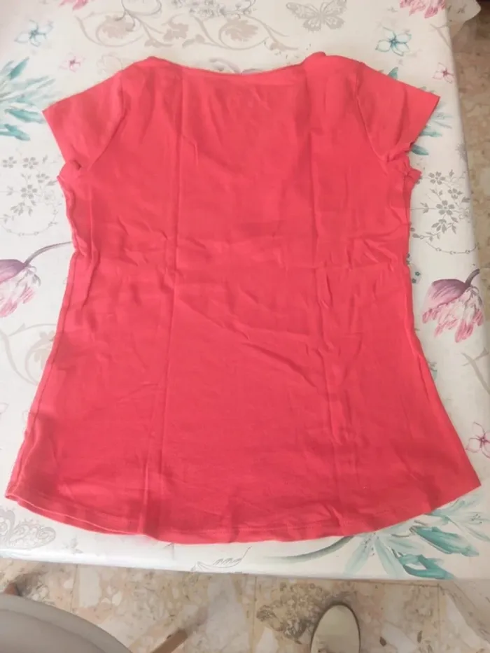 T-shirt camaïeu t L rouge - photo numéro 3