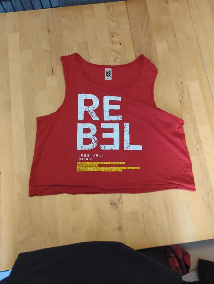 Top t-shirt rouge Zumba logo Rebel S