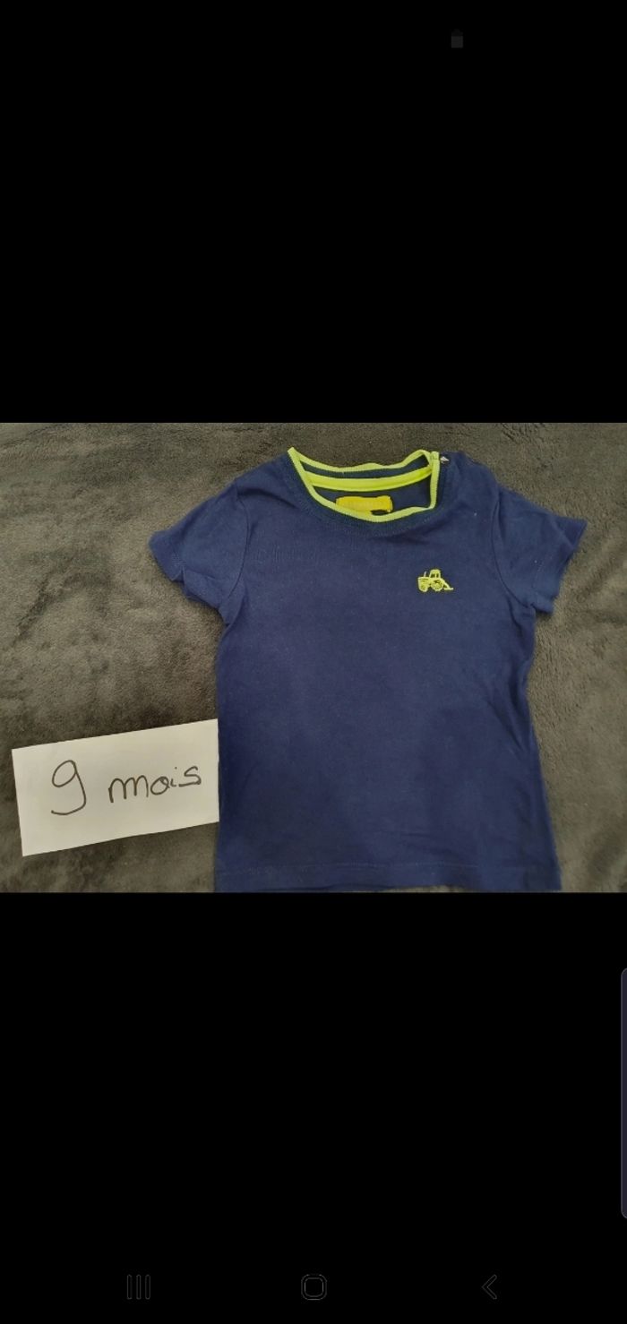 Lot t-shirts tracteur 9 mois - photo numéro 2