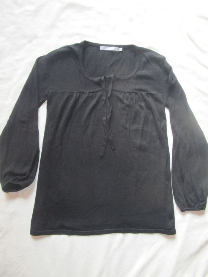 Pull noir, fin, Collection Lafayette, taille 1