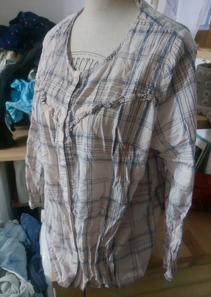 Blouse chemise rose pale - photo numéro 2