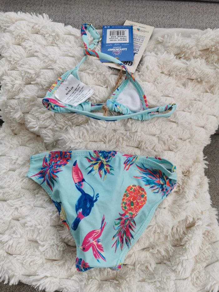 Maillot de bain 2 pièces bikini Longboard bleu taille 2-3 ans - photo numéro 2