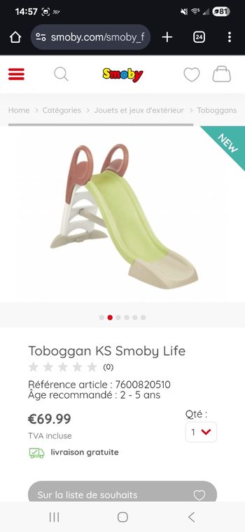 URGENT - Toboggan Smoby