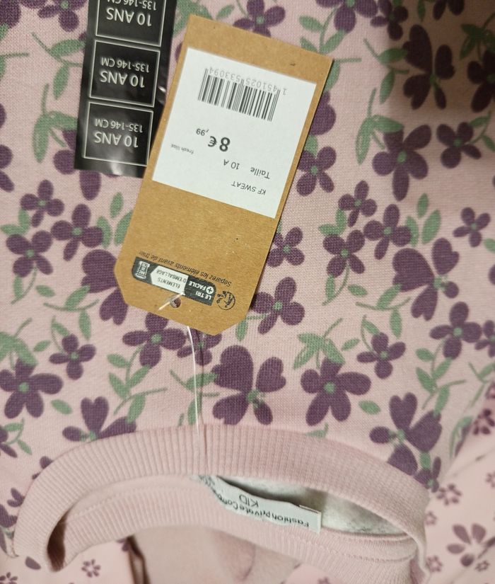 Manteau imperméable polaire et sweat assorti neufs 10 ans - photo numéro 6