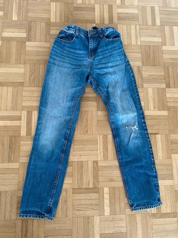 Jeans bleu taille élastique