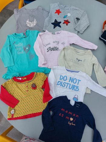 Lot 8 t-shirts manches longues ML