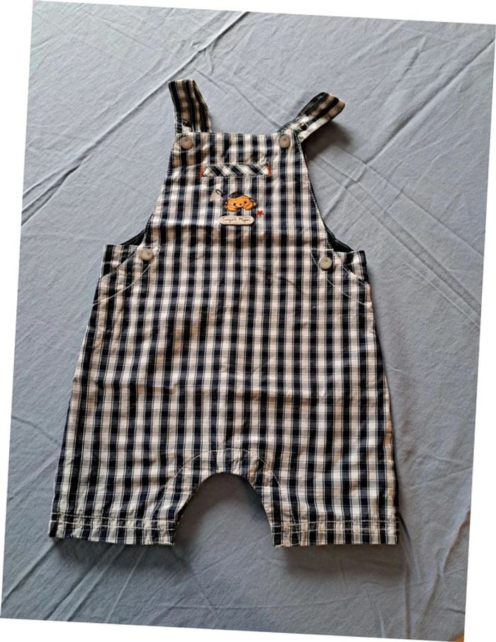Salopette Sergent Major 6 mois à carreaux