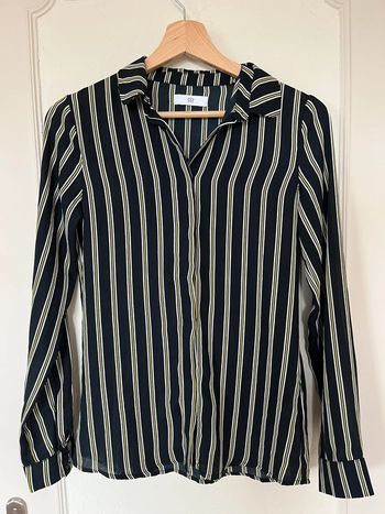 Chemise chemisier neuf manches longues fluide rayée La Redoute – Taille 34/36