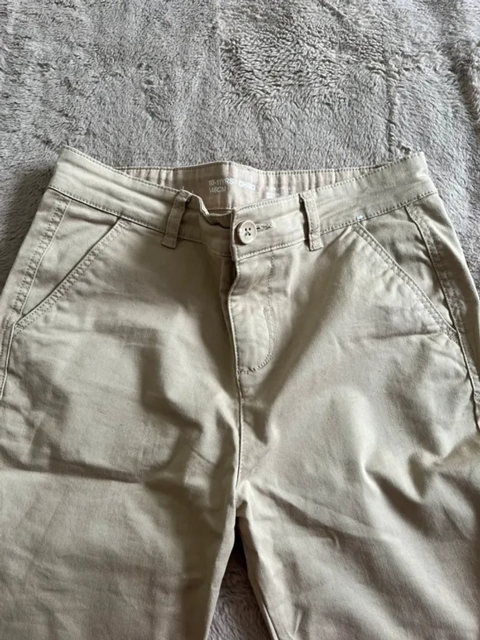 Pantalon chino beige 10/11 ans - photo numéro 3