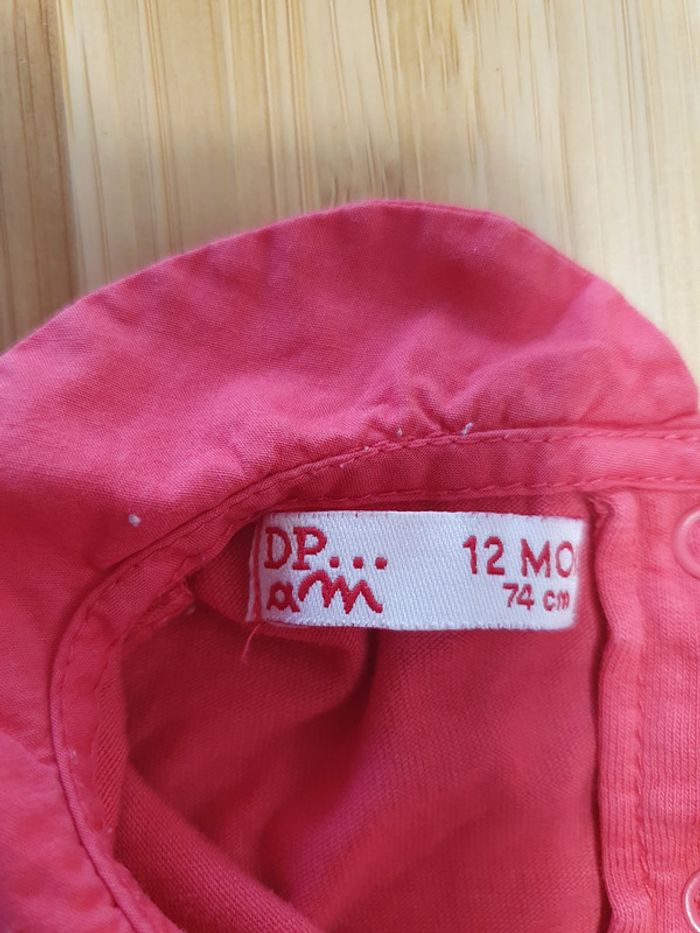 Robe DPAM 12 mois 74 cm manches longues body intégré - photo numéro 4